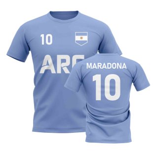 Diego Maradona Country Code Hero T-Shirt (Sky)