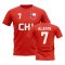 Alexis Sanchez Chile Country Code Hero T-Shirt (Red)