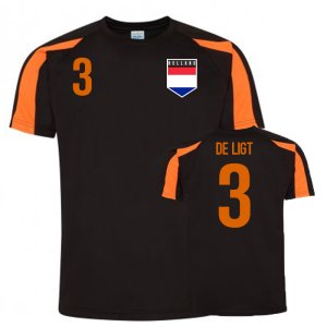 Matthjis De Ligt Holland Sports Training Jersey (Black)