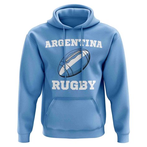 Argentina Rugby Ball Hoody (Sky Blue)