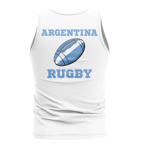 Argentina Rugby Ball Tank Top (White)