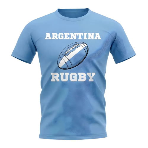 Argentina Rugby Ball T-Shirt (Sky Blue)