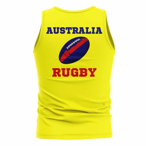Australia Rugby Ball Tank Top (Yellow)