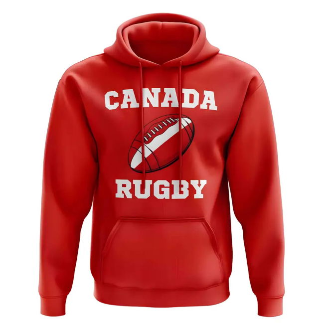 Canada Rugby Ball Hoody (Red)