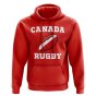 Canada Rugby Ball Hoody (Red)