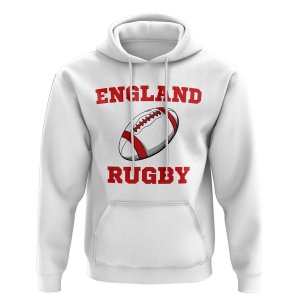 England Rugby Ball Hoody (White)