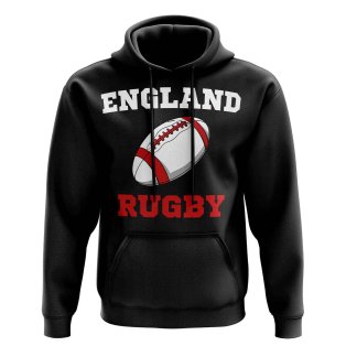 England Rugby Ball Hoody (Black)