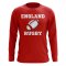 England Rugby Ball Long Sleeve Tee (Red)