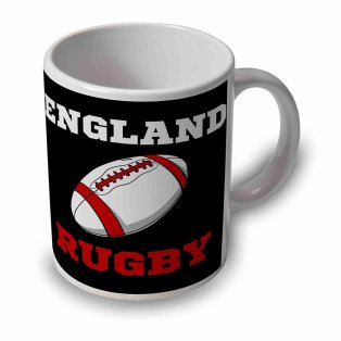 England Rugby Ball Mug (Black)
