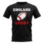 England Rugby Ball T-Shirt (Black)