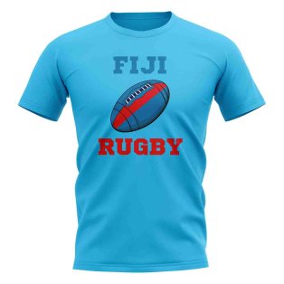 Fiji Rugby Ball T-Shirt (Tropical Blue)