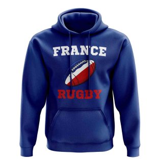 France Rugby Ball Hoody (Blue)