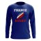 France Rugby Ball Long Sleeve Tee (Blue)