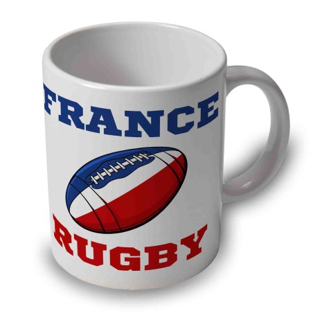 France Rugby Ball Mug (White)