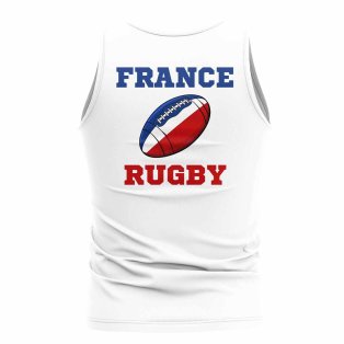 France Rugby Ball Tank Top (White)