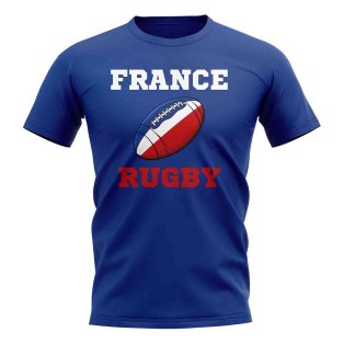France Rugby Ball T-Shirt (Blue)