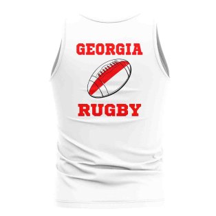 Georgia Rugby Ball Tank Top (White)