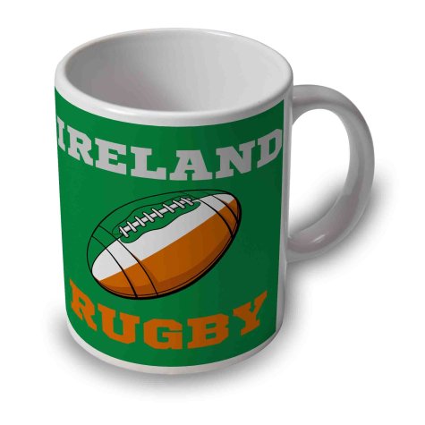 Ireland Rugby Ball Mug (Green)