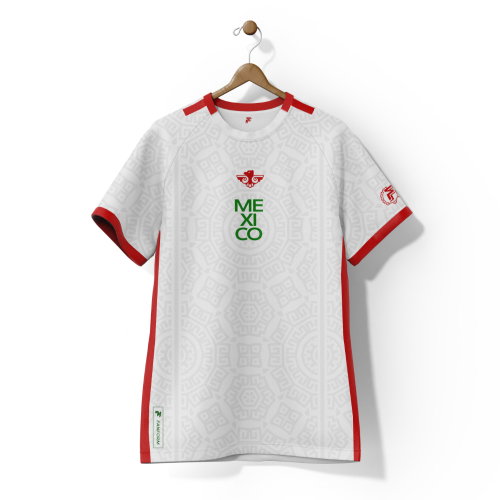 Mexico Aguila Supporter Jersey (White) Kids Short Sleeve