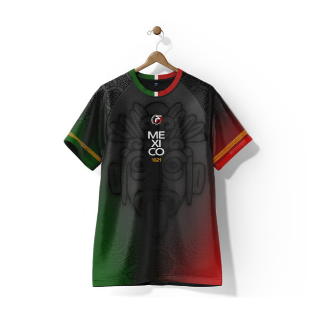 Mexico Aguila Supporter Jersey (Black) Adult Short Sleeve
