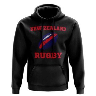 New Zealand Rugby Ball Hoody (Black)