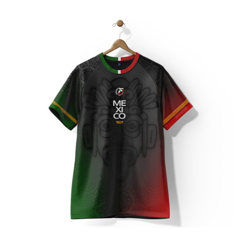 Mexico Aguila Supporter Jersey (Black) Kids Short Sleeve