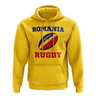 Romania Rugby Ball Hoody (Yellow)