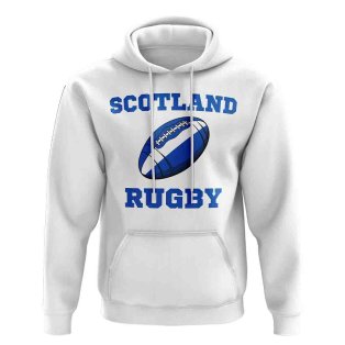 Scotland Rugby Ball Hoody (White)