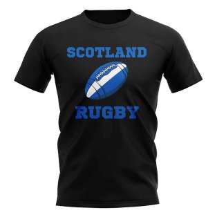 Scotland Rugby Ball T-Shirt (Black)