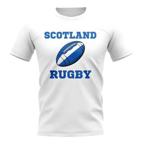 Scotland Rugby Ball T-Shirt (White)