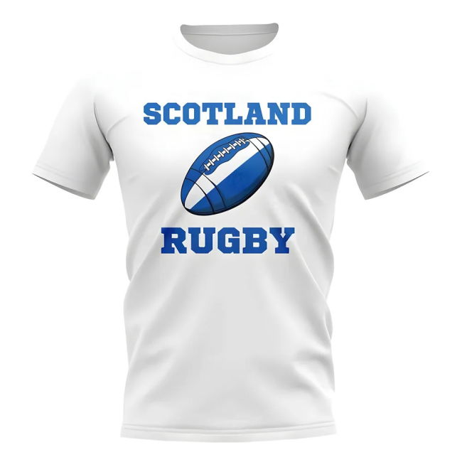 Scotland Rugby Ball T-Shirt (White)