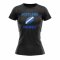 Scotland Rugby Ball T-Shirt (Black) - Ladies