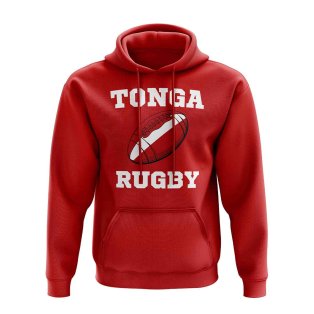 Tonga Rugby Ball Hoody (Red)