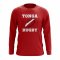 Tonga Rugby Ball Long Sleeve Tee (Red)