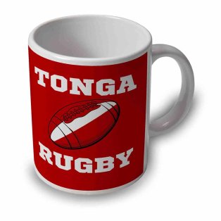 Tonga Rugby Ball Mug (Red)