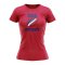 USA Rugby Ball T-Shirt (Red) - Ladies
