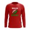 Wales Rugby Ball Long Sleeve Tee (Red)
