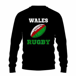 Wales Rugby Ball Sweatshirt (Black)