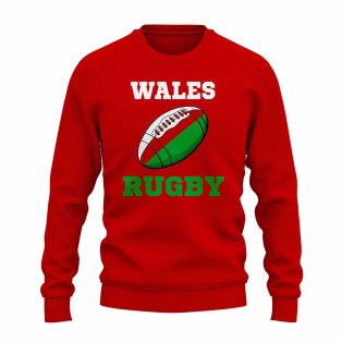 Wales Rugby Ball Sweatshirt (Red)