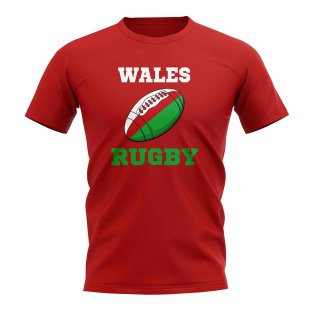 Wales Rugby Ball T-Shirt (Red)