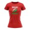 Wales Rugby Ball T-Shirt (Red) - Ladies