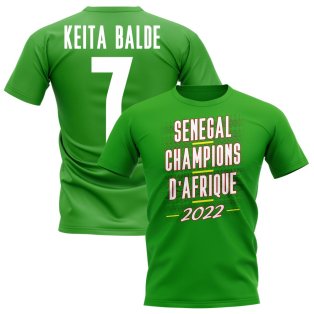Keita Balde 2022 Senegal African Nations Winners Tee (Green)