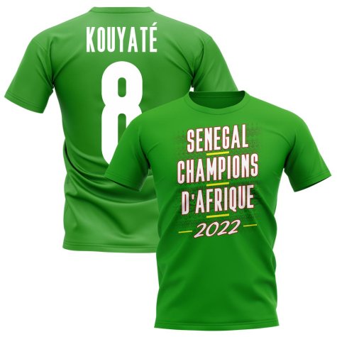Cheikhou Kouyate 2022 Senegal African Nations Winners Tee (Green)