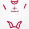 England Rugby Ringer Bodysuit - White/Red (Baby)