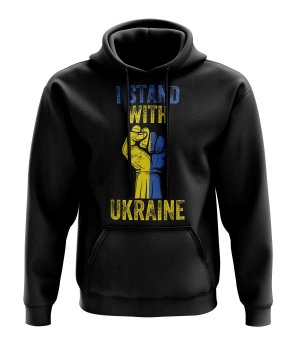 I Stand With Ukraine FIST Hoody (Black)