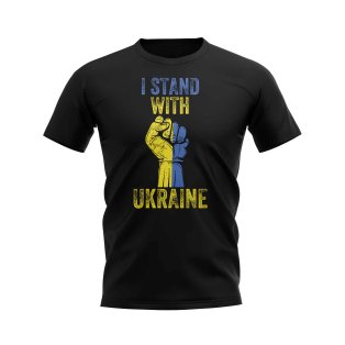 I Stand With Ukraine FIST T-Shirt (Black)