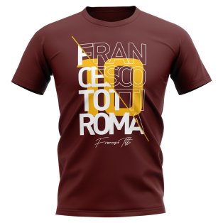 Francesco Totti Roma Graphic Signature T-Shirt (Burgundy)