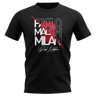 Paolo Maldini Milan Graphic Signature T-Shirt (Black)