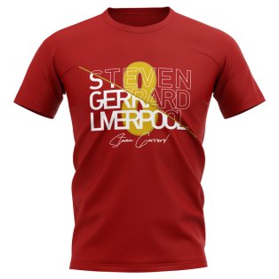 Steven Gerrard Liverpool Graphic Signature T-Shirt (Red)