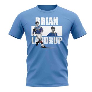 Brian Laudrup Player Collage T-Shirt (Sky Blue)